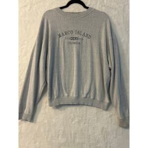 Marco Island Florida Crew Gray Men’s 2XL Pullover Vacation